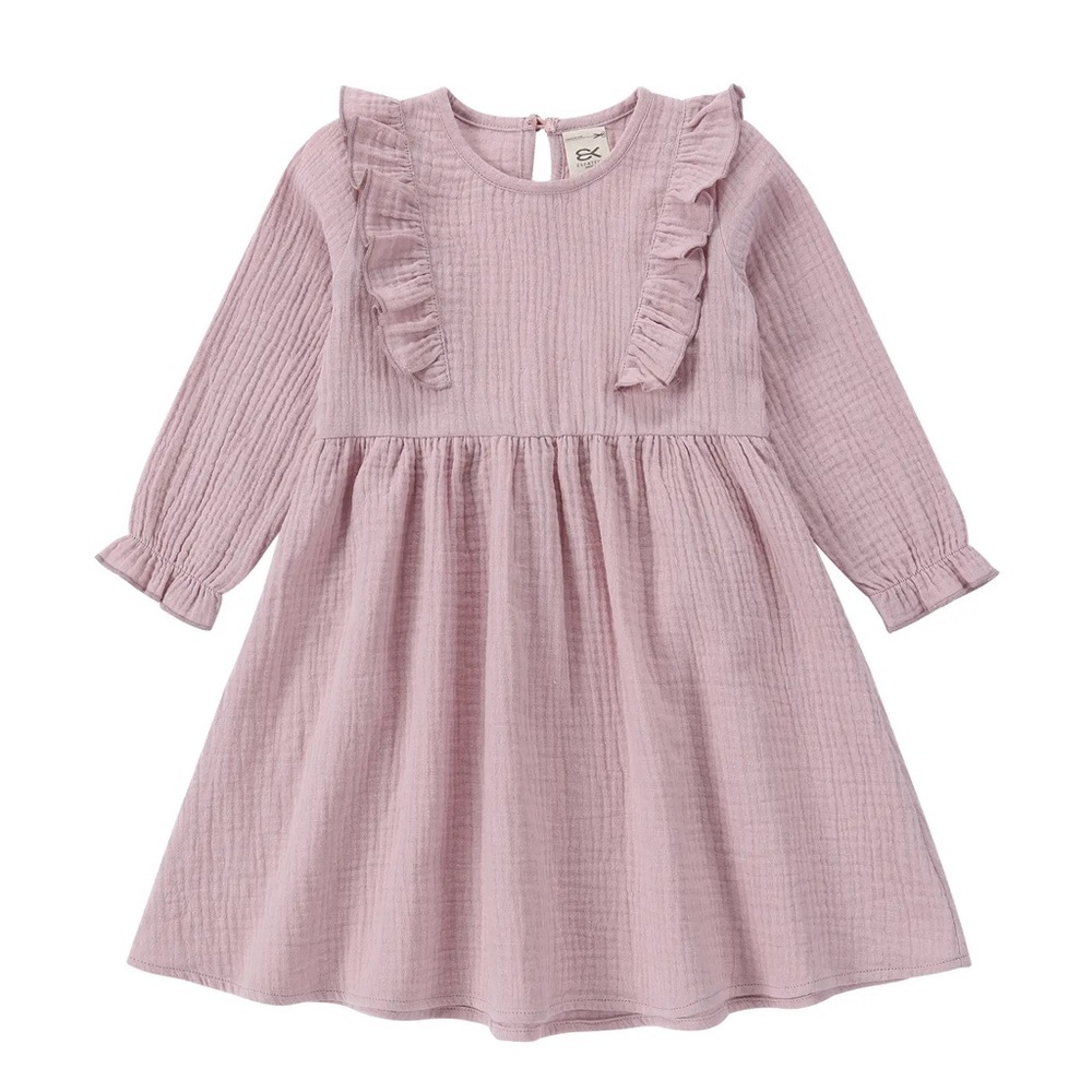 Lavender Organic Cotton Boho Dress